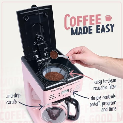 Retro 12 Cup Programmable Coffee Maker With LED Display