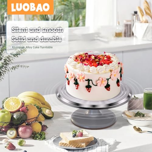 12 Inch Cake Turntable Decorating Stand with Aluminum (25 Count)
