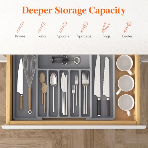 Extra Large Silverware Drawer Organizer