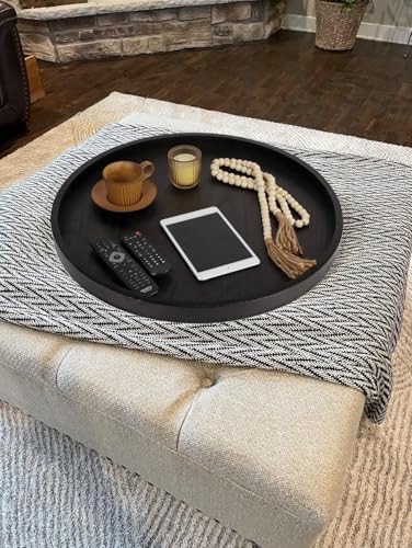 Round Ottoman Table Tray Round