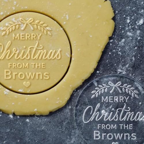2025 Personalized Christmas Cookie Stamp Unique 3D Embossed Design Fun Tool for Baking Art