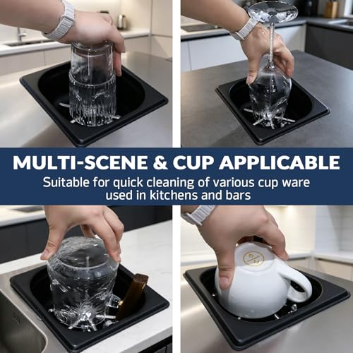 Rinser Glass Rinser Espresso Rinser Solid Brass and 304 Stainless Steel Bar Glass Rinser for Kitchen Sink