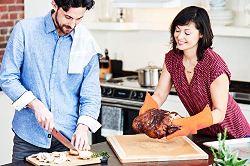 Ekogrips Premium Heat Resistant BBQ Grilling Gloves for Indoor and Outdoor Cooking (2 Count)