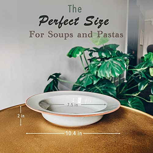 Ceramic Wide Rimmed Soup Bowl 25oz
