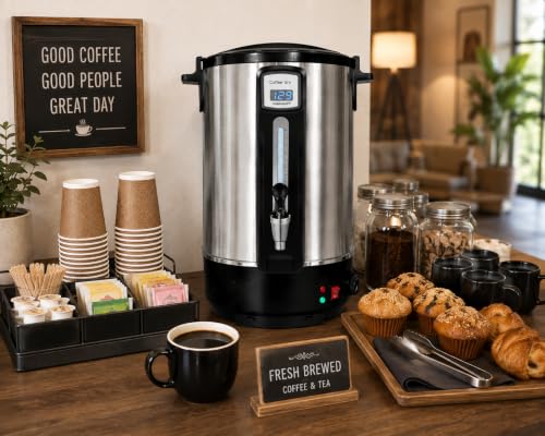 Commercial Coffee Urn 100 Cup Stainless Steel Coffee Maker