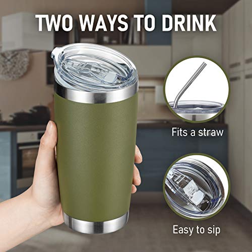 20oz Tumbler 8 Pack Double Wall Vacuum Insulated Travel Mug (8 Count)