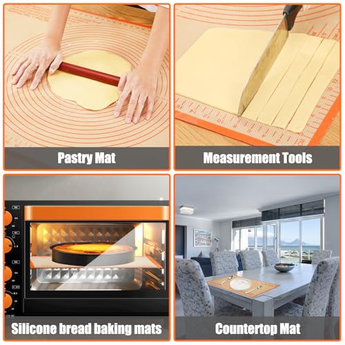 Silicone Pastry Mat 34x26 Inch Nonstick Baking Mat