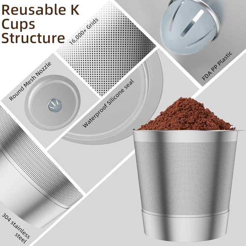 4 Pack Reusable K Cup Coffee Filters (4 Count)