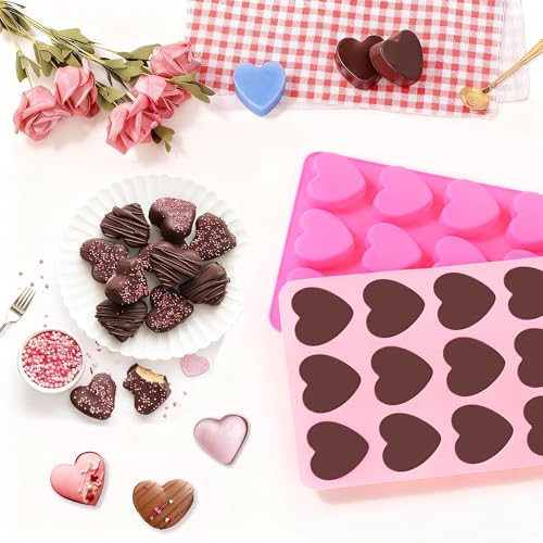 Heart Shaped Silicone Chocolate Molds (2 Count)