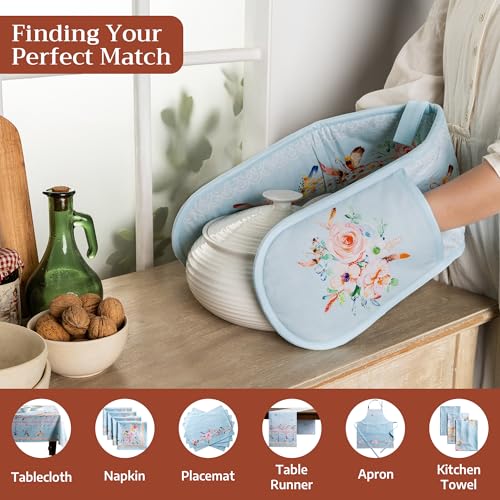 Double Oven Mitts 100% Cotton Double Oven Glove
