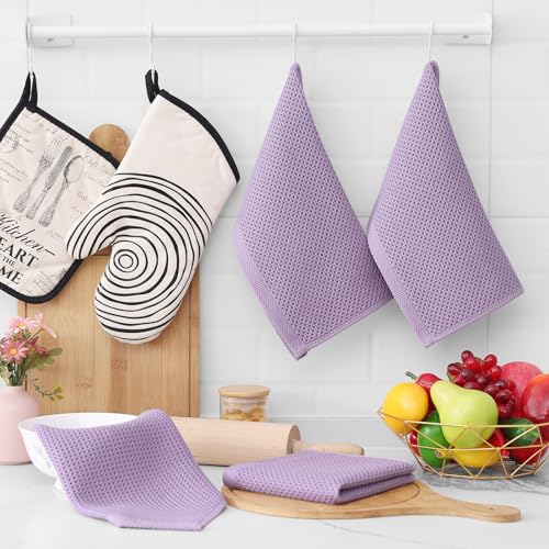 100% Cotton Waffle Weave Kitchen Dish Cloths 6 (6 Count)