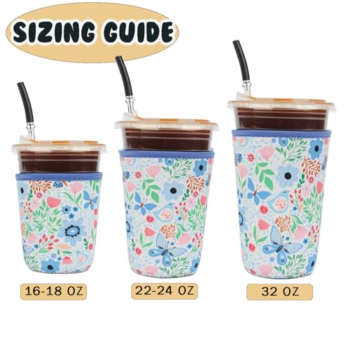Reusable 3 Pack Iced Coffee Cup Sleeve (3 Count)
