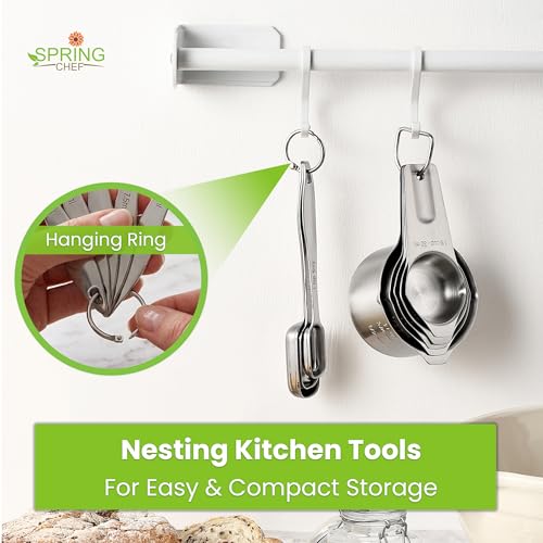 Stainless Steel Measuring Cups and Spoons Set of 10 w (10 Count)