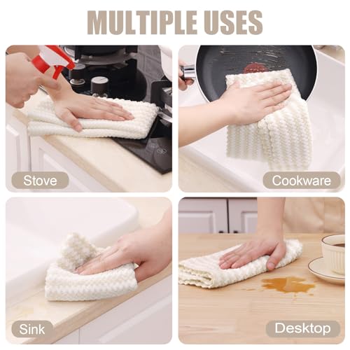 12 Pack Coral Velvet Kitchen Towels (12 Count)