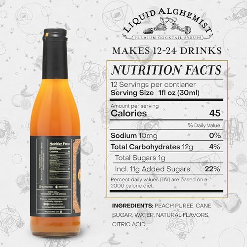 Peach Syrup for Cocktails (12.7 Fl Oz)
