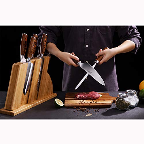 Honing Rod Sharpening Steel with Larger Diameter for Kitchen Knife Daily Honing Maintenance