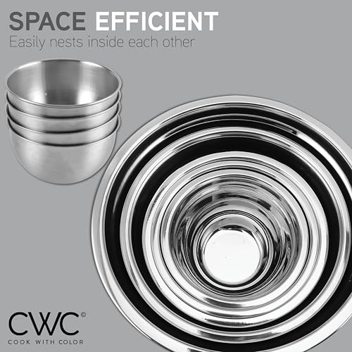 Stainless Steel Mixing Bowls Set with Lids
