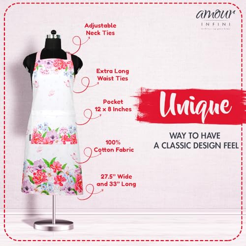 Cotton Aprons for Women with Pocket