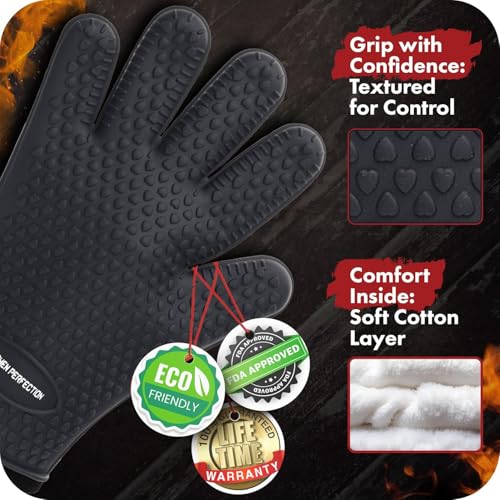 Silicone Smoker BBQ Gloves (2 Count)