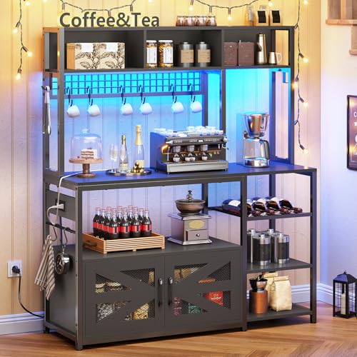 47.2 Inch Bakers Rack with Power Outlet