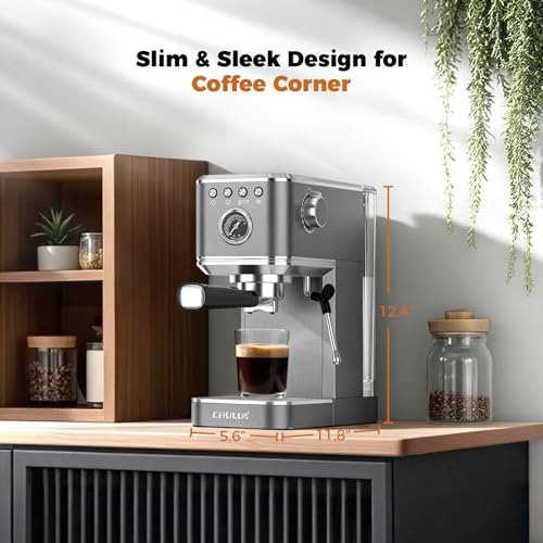 Elite Espresso Coffee Machine with Steam Wand for Cappuccino