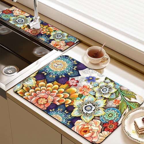 24.5" x 15.5" Dish Drying Mat & 24" x 5.5" Sink Splash Guard