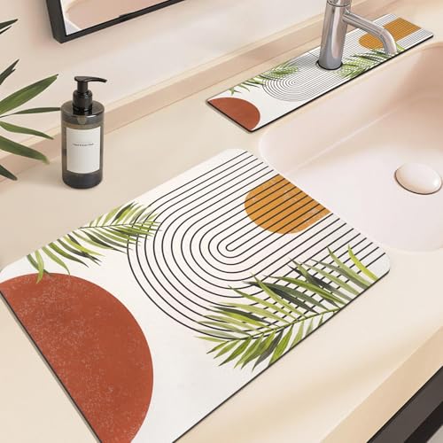 19.5" x 12" Dish Drying Mat & 24" x 5.5" Sink Splash Guard