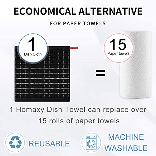 100% Cotton Terry Kitchen Dish Cloths (6 Count)