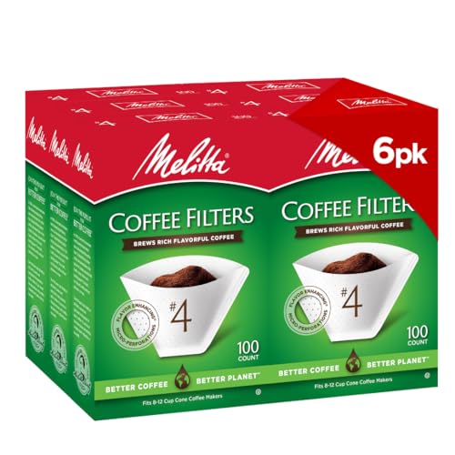 4 White Cone Coffee Filters (600 Count)