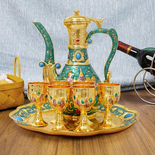 Vintage Turkish Coffee and Tea Pot Set (8 Count)