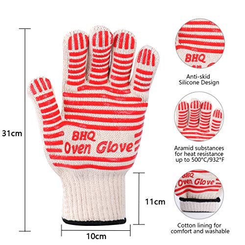 Oven Gloves Oven Mitts Heat Resistant Oven Mitts with Fingers (2 Count)
