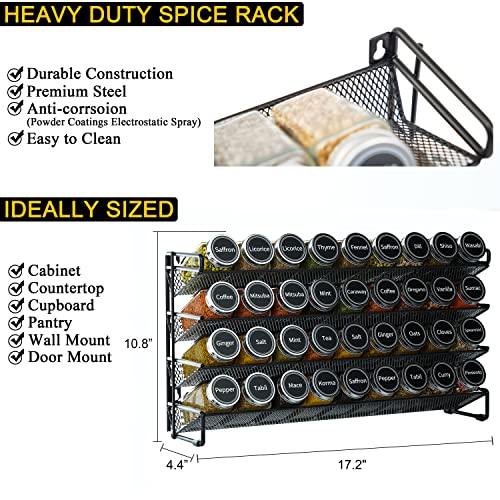 Spice Rack Organizer with 36 Spice Jars (36 Count)