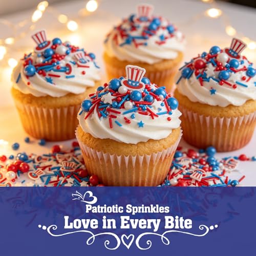 Patriotic Sprinkles 130g (4.58 Ounce)