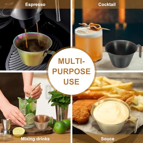 1 Pcs Stainless Steel Espresso Cup with Handle