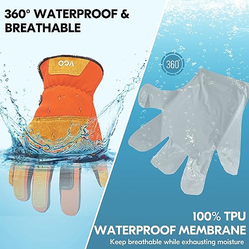 1 Pair Winter Lined Gardening Gloves Men