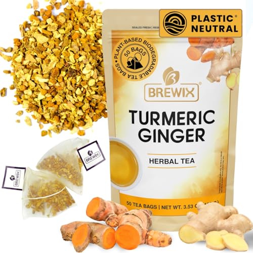 Turmeric Ginger Herbal Tea Bags (50 Count)
