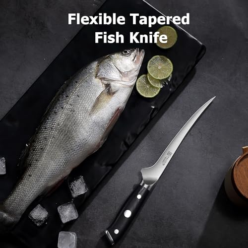 Fillet Knife 7" Flexible Boning Knives with G10 Handle