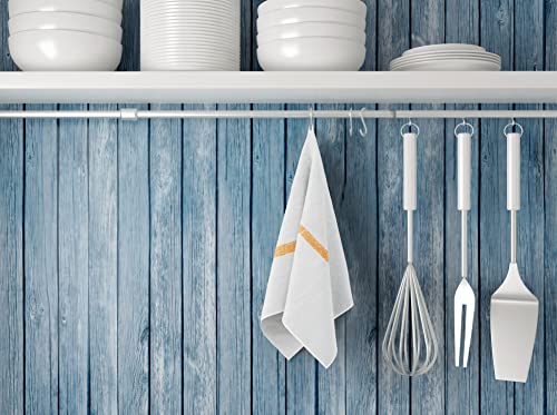 12 PC New Cotton Blend White Restaurant Bar Mops Kitchen Towels (12 Count)
