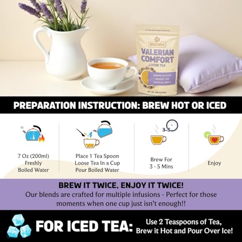 Valerian Comfort Tea for Sleep and Relaxation (2.82 Ounce)