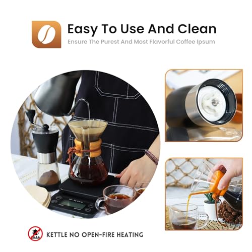 Portable Pour Over Coffee Maker Dripper Set Espresso Americano Latte For Travel Camping Office Home Car Hiking