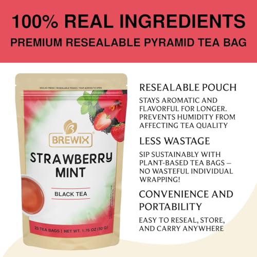 Strawberry Black Tea Bags (25 Count)