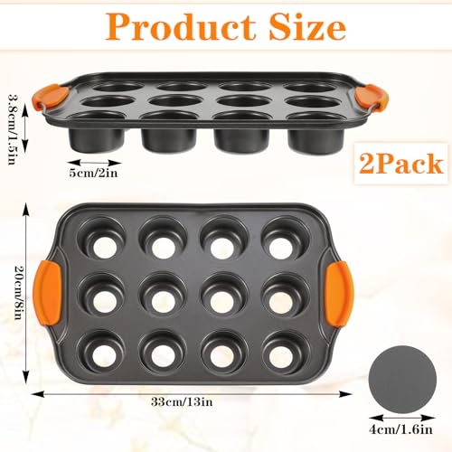 2Pack Mini Cheesecake Pans Removable Bottom Mini Cupcake Pans (2 Count)