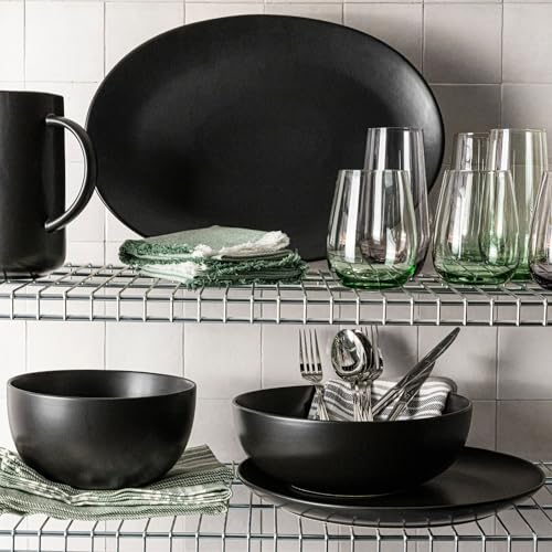 over&back Coupe Stoneware Serving Platter