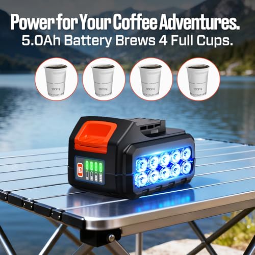Portable Coffee Maker with 5000mAh Battery