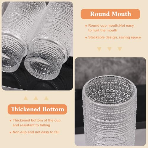 16OZ Glass Tumbler with Straw and Lid