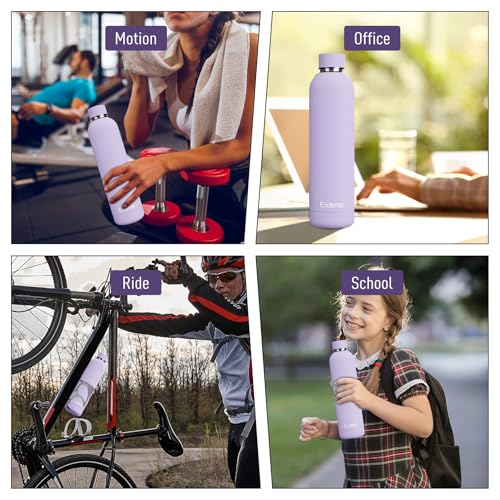 Slim Insulated Water Bottles for Travel 32oz with Clip