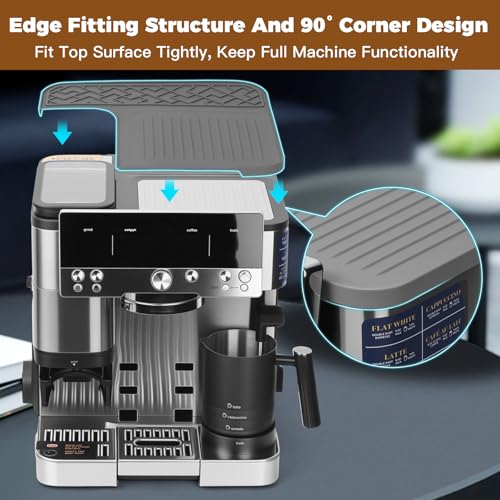 Silicone Top Mat for Ninja Luxe Cafe Espresso Machine ES601 Gray