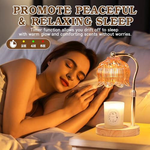 Flower Candle Warmer Lamp with Timer