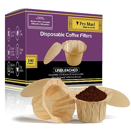 100 Disposable K Cup Paper Filters for Keurig 1.0&2.0 (100 Count)
