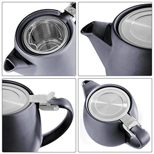 Pluto Porcelain Small Teapot Black